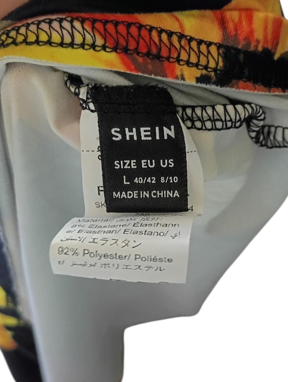Shein Very Long Sunflower Spaghetti Strap Pencil Dress Size Large - Picture 6 of 6